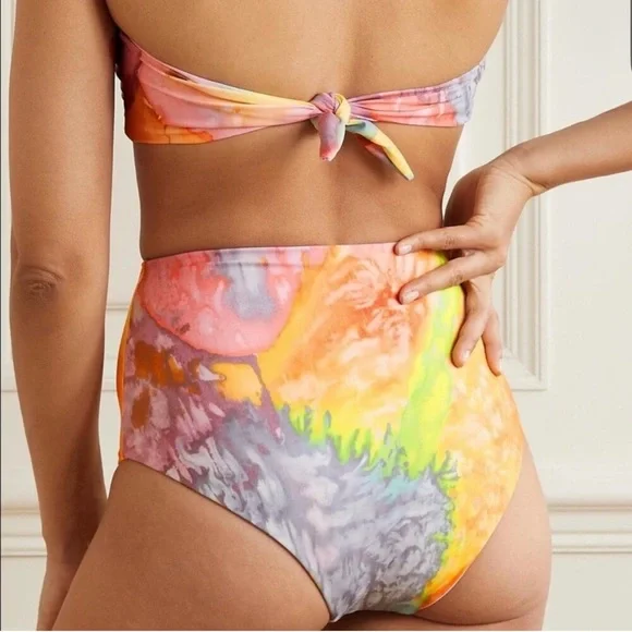 NWT Mara Hoffman Abigail Bikini Top & Lydia Bottom Set in Multi Tie Dye M - Picture 2 of 5